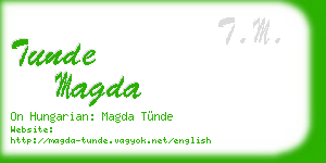 tunde magda business card